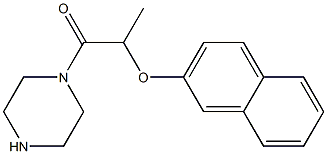 1-[2-(2-naphthyloxy)propanoyl]piperazine Struktur