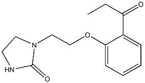 1-[2-(2-propanoylphenoxy)ethyl]imidazolidin-2-one Struktur