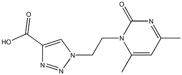 1-[2-(4,6-dimethyl-2-oxo-1,2-dihydropyrimidin-1-yl)ethyl]-1H-1,2,3-triazole-4-carboxylic acid Struktur