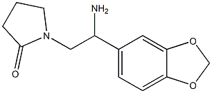 1-[2-amino-2-(1,3-benzodioxol-5-yl)ethyl]pyrrolidin-2-one Struktur