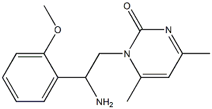 1-[2-amino-2-(2-methoxyphenyl)ethyl]-4,6-dimethylpyrimidin-2(1H)-one Struktur