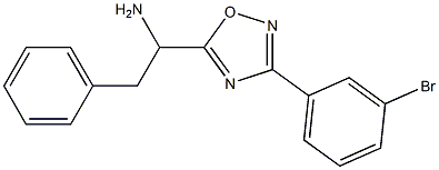 1-[3-(3-bromophenyl)-1,2,4-oxadiazol-5-yl]-2-phenylethan-1-amine Struktur