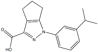 1-[3-(propan-2-yl)phenyl]-1H,4H,5H,6H-cyclopenta[c]pyrazole-3-carboxylic acid Struktur