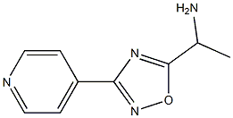 1-[3-(pyridin-4-yl)-1,2,4-oxadiazol-5-yl]ethan-1-amine Struktur