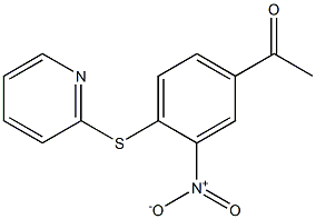 1-[3-nitro-4-(pyridin-2-ylsulfanyl)phenyl]ethan-1-one Struktur