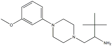 1-[4-(3-methoxyphenyl)piperazin-1-yl]-3,3-dimethylbutan-2-amine Struktur