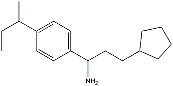 1-[4-(butan-2-yl)phenyl]-3-cyclopentylpropan-1-amine Struktur