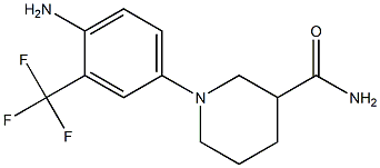 1-[4-amino-3-(trifluoromethyl)phenyl]piperidine-3-carboxamide Struktur