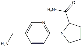 1-[5-(aminomethyl)pyridin-2-yl]pyrrolidine-2-carboxamide Struktur