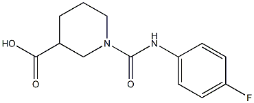 1-{[(4-fluorophenyl)amino]carbonyl}piperidine-3-carboxylic acid Struktur