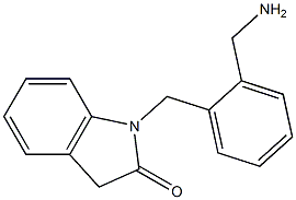 1-{[2-(aminomethyl)phenyl]methyl}-2,3-dihydro-1H-indol-2-one Struktur