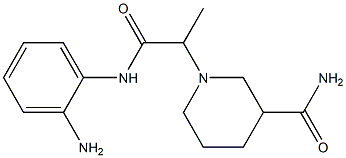 1-{2-[(2-aminophenyl)amino]-1-methyl-2-oxoethyl}piperidine-3-carboxamide Struktur