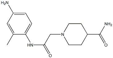 1-{2-[(4-amino-2-methylphenyl)amino]-2-oxoethyl}piperidine-4-carboxamide Struktur