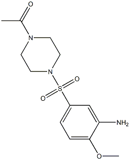 1-{4-[(3-amino-4-methoxybenzene)sulfonyl]piperazin-1-yl}ethan-1-one Struktur