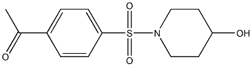 1-{4-[(4-hydroxypiperidine-1-)sulfonyl]phenyl}ethan-1-one Struktur