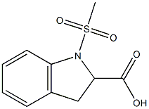 1-methanesulfonyl-2,3-dihydro-1H-indole-2-carboxylic acid Struktur