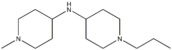 1-methyl-N-(1-propylpiperidin-4-yl)piperidin-4-amine Struktur