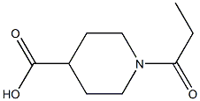 1-propionylpiperidine-4-carboxylic acid Struktur