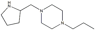 1-propyl-4-(pyrrolidin-2-ylmethyl)piperazine Struktur