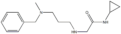 2-({3-[benzyl(methyl)amino]propyl}amino)-N-cyclopropylacetamide Struktur