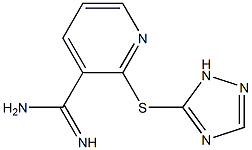 2-(1H-1,2,4-triazol-5-ylsulfanyl)pyridine-3-carboximidamide Struktur