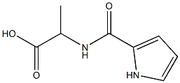 2-(1H-pyrrol-2-ylformamido)propanoic acid Struktur