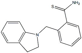 2-(2,3-dihydro-1H-indol-1-ylmethyl)benzenecarbothioamide Struktur