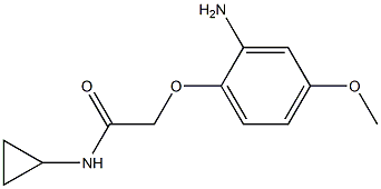 2-(2-amino-4-methoxyphenoxy)-N-cyclopropylacetamide Struktur