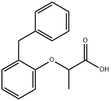 2-(2-benzylphenoxy)propanoic acid Struktur