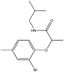 2-(2-bromo-4-methylphenoxy)-N-(2-methylpropyl)propanamide Struktur