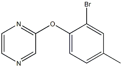 2-(2-bromo-4-methylphenoxy)pyrazine Struktur