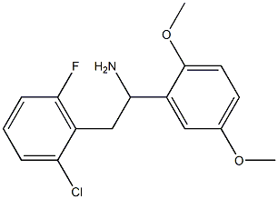 2-(2-chloro-6-fluorophenyl)-1-(2,5-dimethoxyphenyl)ethan-1-amine Struktur