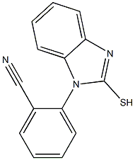 2-(2-sulfanyl-1H-1,3-benzodiazol-1-yl)benzonitrile Struktur