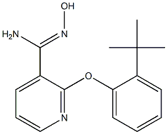 2-(2-tert-butylphenoxy)-N'-hydroxypyridine-3-carboximidamide Struktur