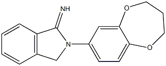 2-(3,4-dihydro-2H-1,5-benzodioxepin-7-yl)-2,3-dihydro-1H-isoindol-1-imine Struktur