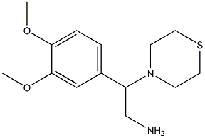 2-(3,4-dimethoxyphenyl)-2-(thiomorpholin-4-yl)ethan-1-amine Struktur