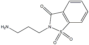 2-(3-aminopropyl)-1,2-benzisothiazol-3(2H)-one 1,1-dioxide Struktur