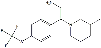 2-(3-methylpiperidin-1-yl)-2-{4-[(trifluoromethyl)sulfanyl]phenyl}ethan-1-amine Struktur