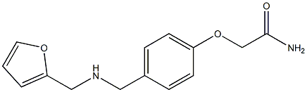 2-(4-{[(2-furylmethyl)amino]methyl}phenoxy)acetamide Struktur