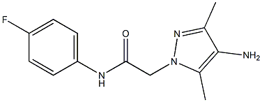 2-(4-amino-3,5-dimethyl-1H-pyrazol-1-yl)-N-(4-fluorophenyl)acetamide Struktur