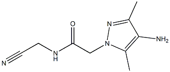 2-(4-amino-3,5-dimethyl-1H-pyrazol-1-yl)-N-(cyanomethyl)acetamide Struktur