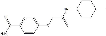 2-(4-carbamothioylphenoxy)-N-(4-methylcyclohexyl)acetamide Struktur