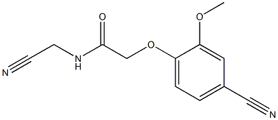 2-(4-cyano-2-methoxyphenoxy)-N-(cyanomethyl)acetamide Struktur