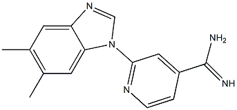 2-(5,6-dimethyl-1H-benzimidazol-1-yl)pyridine-4-carboximidamide Struktur