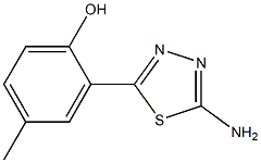 2-(5-amino-1,3,4-thiadiazol-2-yl)-4-methylphenol Struktur