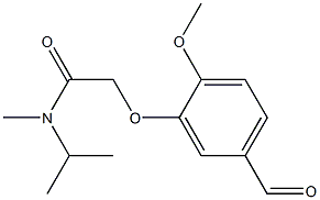 2-(5-formyl-2-methoxyphenoxy)-N-methyl-N-(propan-2-yl)acetamide Struktur