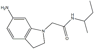 2-(6-amino-2,3-dihydro-1H-indol-1-yl)-N-(butan-2-yl)acetamide Struktur