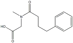 2-(N-methyl-4-phenylbutanamido)acetic acid Struktur