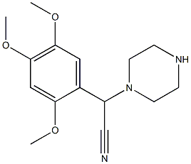 2-(piperazin-1-yl)-2-(2,4,5-trimethoxyphenyl)acetonitrile Struktur