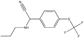 2-(propylamino)-2-{4-[(trifluoromethyl)sulfanyl]phenyl}acetonitrile Struktur